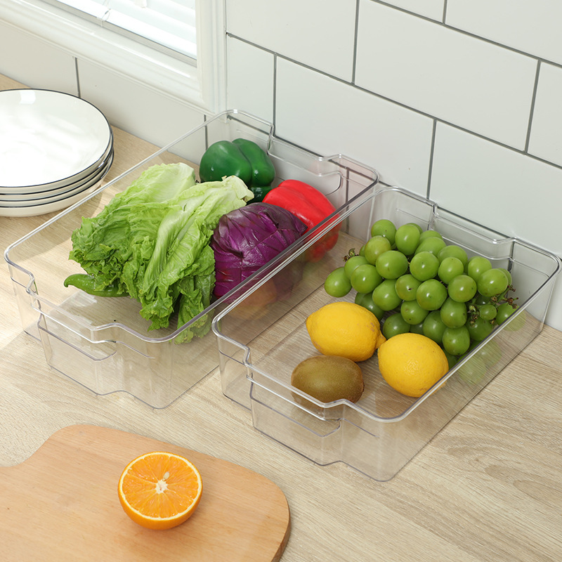 Pet Transparent Cell Storage Box Egg Box Fruit And Vegetable Crisper Box Kitchen Storage Plastic Refrigerator Storage Box details Picture