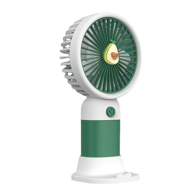 Handheld small fan, cartoon and cute souvenir, fruit and flower, portable desktop, lazy person's phone stand, charging Item Picture