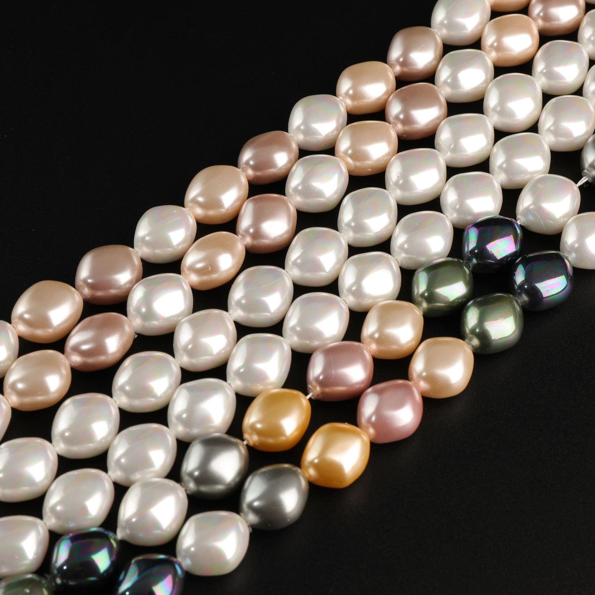 Natural South Asian irregular-shaped shell pearls, colorful and irregular shell beads, beaded earrings, necklaces, pendants, accessories