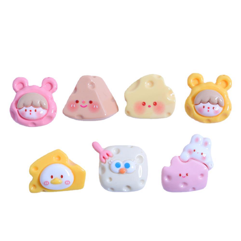 diy cute cartoon cheese, cream glue, homemade phone case, headband material, fridge magnets, resin accessories wholesale Item Picture