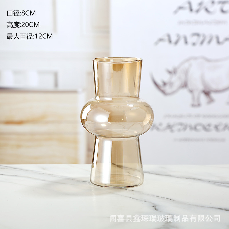 Modern Simple Retro Style Medieval Glass Vase Home Decoration Hydroponic Flowers Flower Arranger Color Vase Wholesale 1 Application Scenario