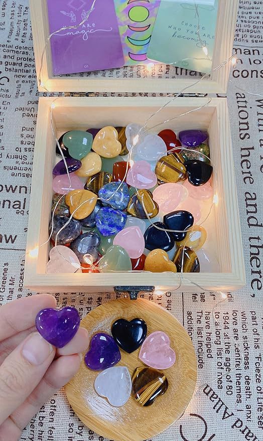 跨境爆款桃心爱心水晶2cm心形天然石批发水晶diy饰品配件掌心石详情12