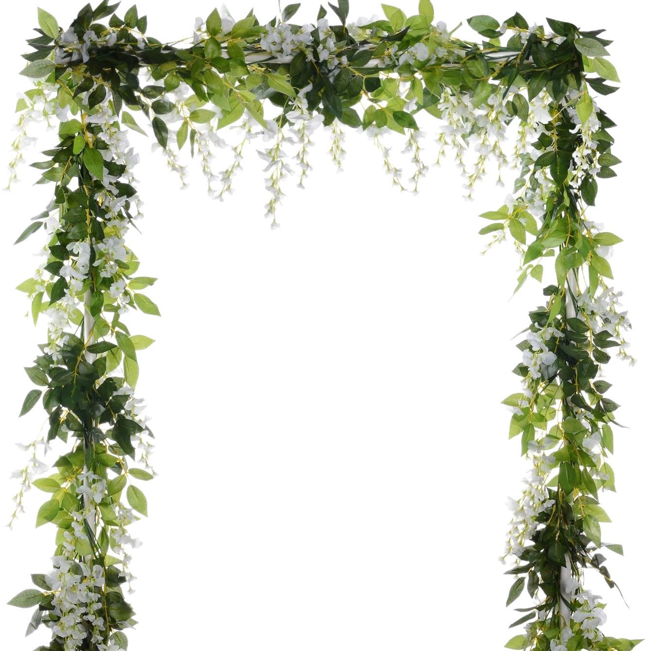 Artificial wisteria flowers, artificial wisteria strips, plastic flower strings, vines, decorative flowers, air conditioning pipes, shading, winding, hanging flowers, ceiling Item Picture