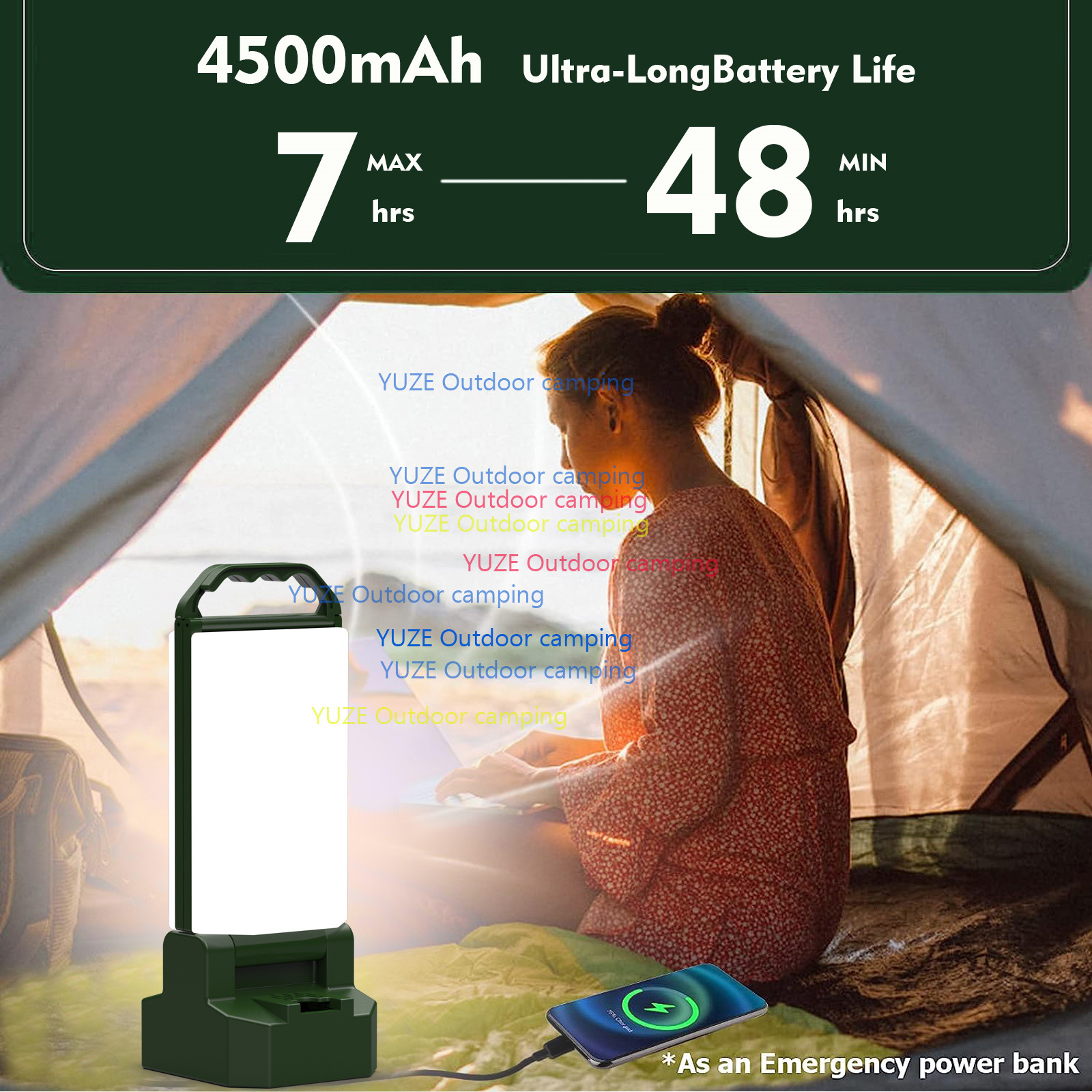 Cross-border exclusive solar camping light strip mosquito repellent emergency power supply function Specification drawing