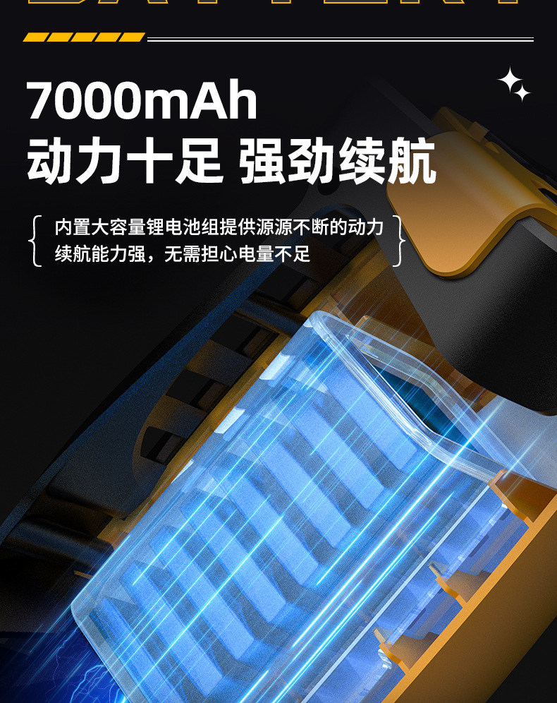 LED大功率强光手电筒户外充电超亮远射长续航家用手提探照灯批发详情13