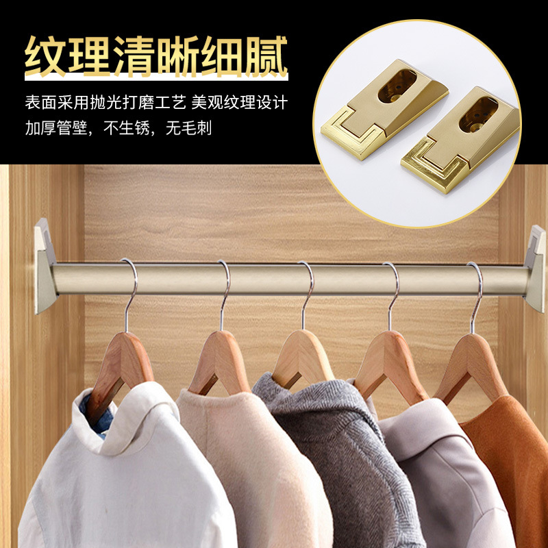 Zinc Alloy Flange Seat Wardrobe Through The Seat Rod Base Flange Seat Head Hanging Rod Flange Holder Specification drawing