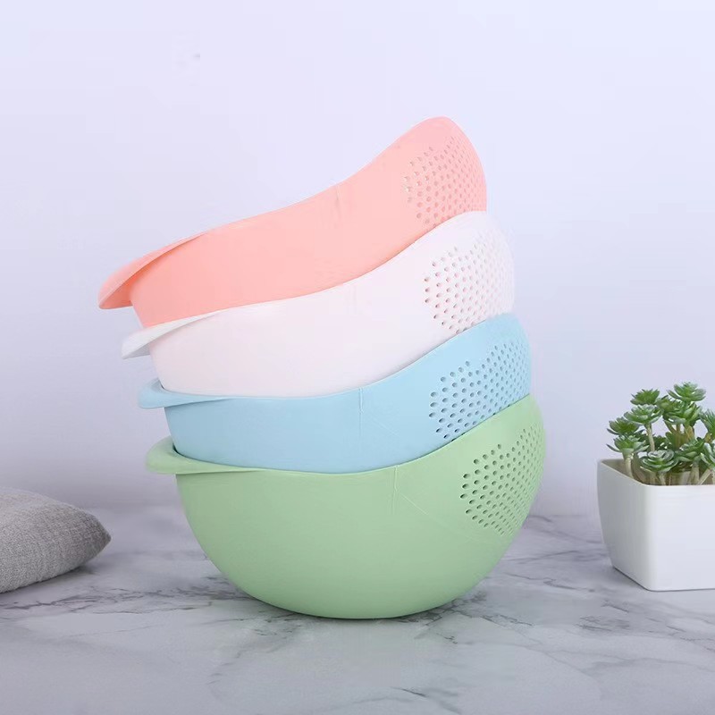 家用沥水篮洗菜篮 多孔水果篮厨房用品图