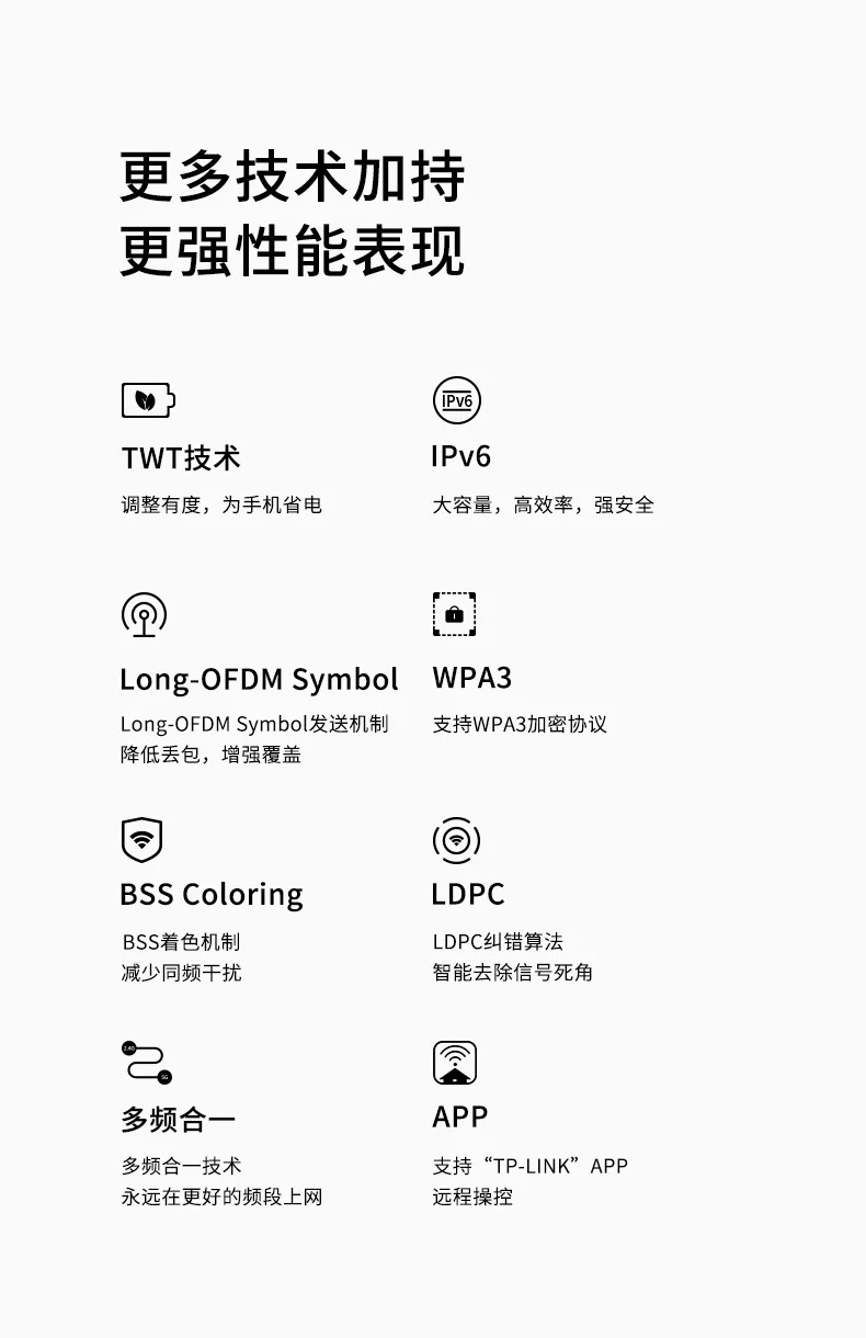 جهاز التوجيه TPLink3010 جهاز لاسلكيا منزليا مزود بجهاز تحديد المسار AX3000Wifi6 غيغابايت يغطي كامل البيت للملك TP-Link pic 10