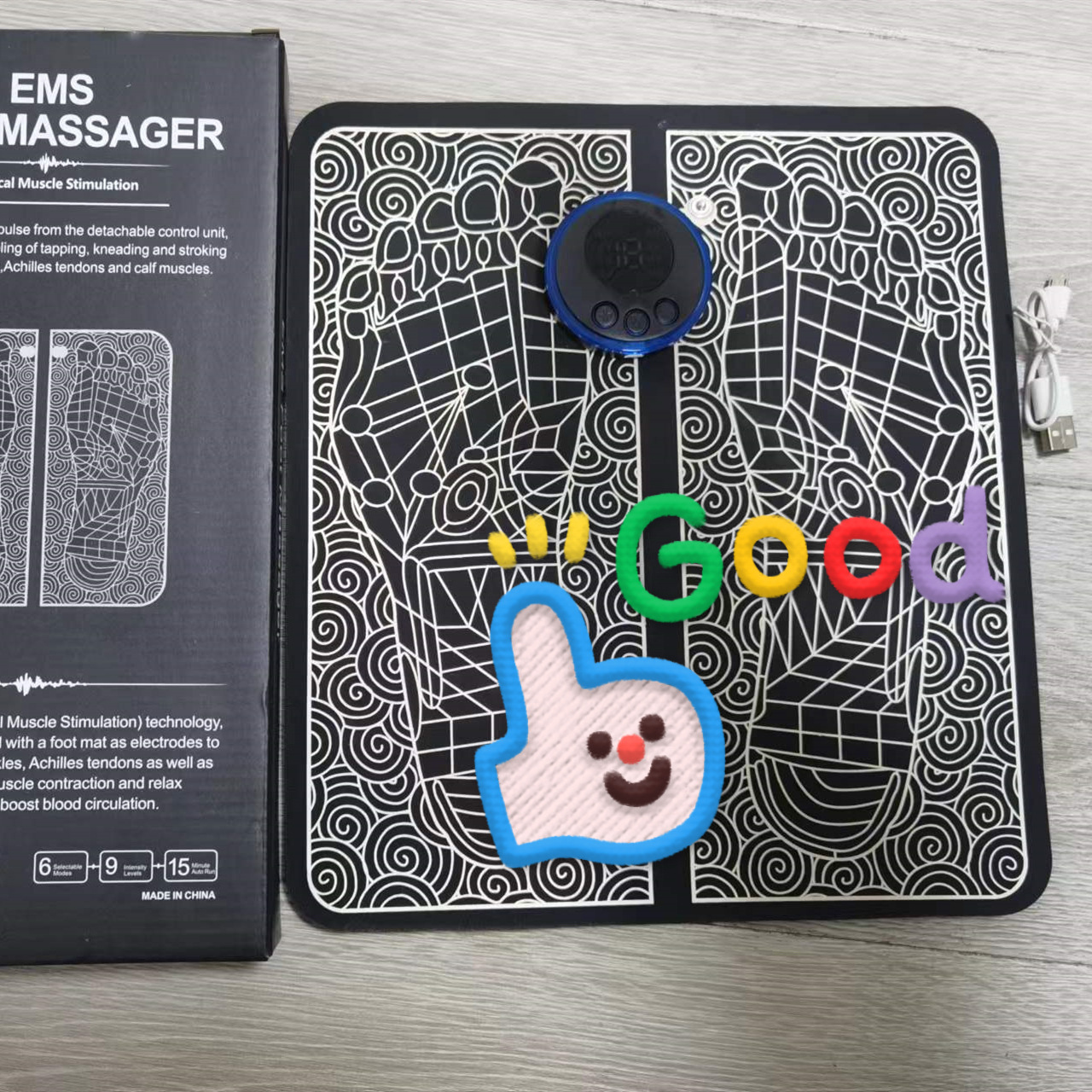 Portable pulse foot massage device, EMS foot massage pad, massager, foot therapy machine, foot massage pad, exclusively for foreign trade