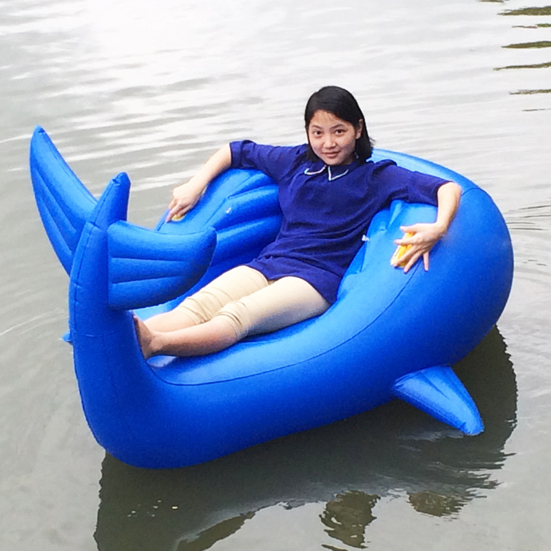 加厚PVC水上充气鲸鱼沙发海豚动物浮排成人儿童水上玩具详情图3