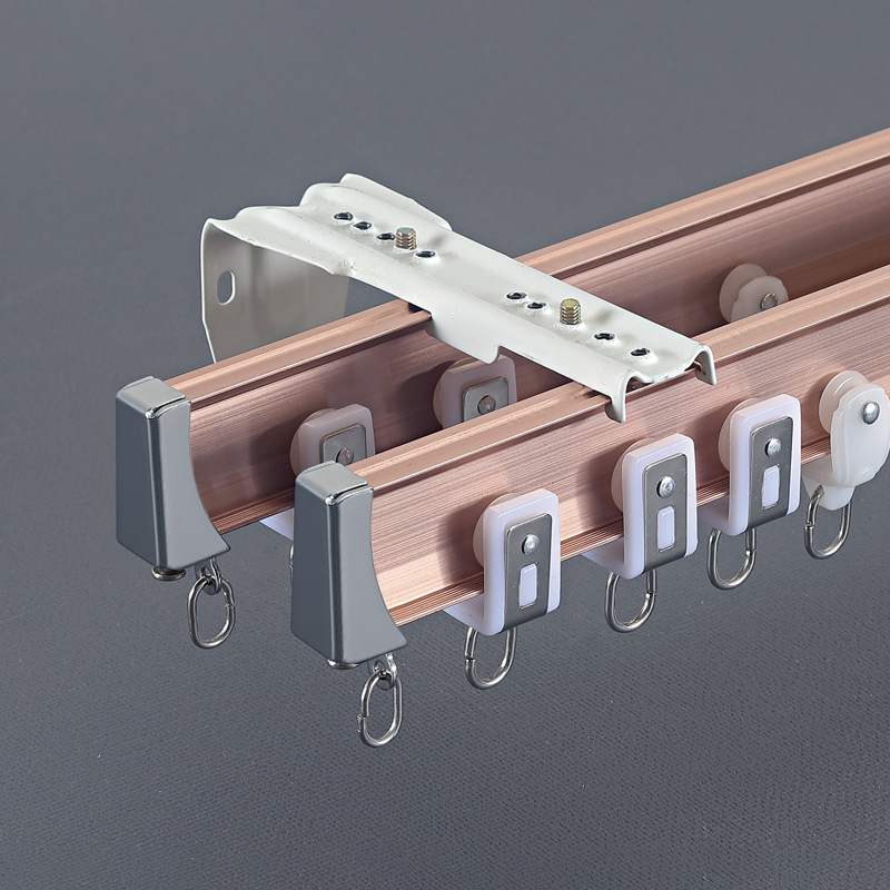 U-shaped and L-shaped curtain tracks, aluminum alloy silent thickened curtain curved rails, sliding rails, curtain slides, curtain rod accessories Application Scenario