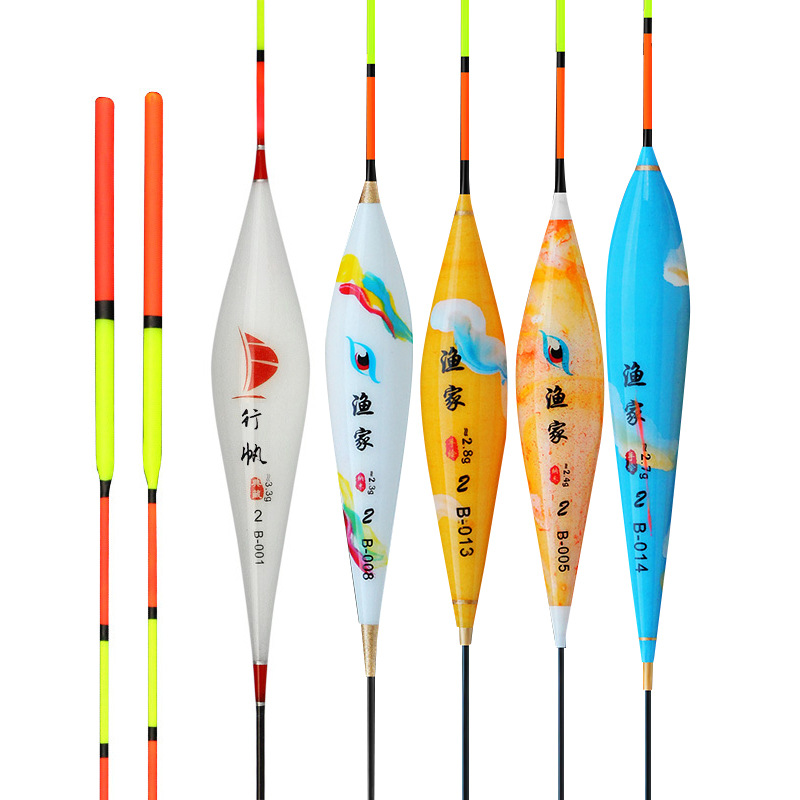 Shallow water ice fishing float nano float, highly sensitive crucian carp float, silver carp and bighead carp float, eye-catching fish float, thickened float, large object float Item Picture