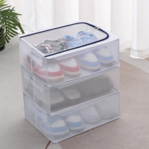 Bed bottom transparent shoe box pvc foldable dust proof moisture-proof bed bottom shoes storage arrangement Storage box wholesale