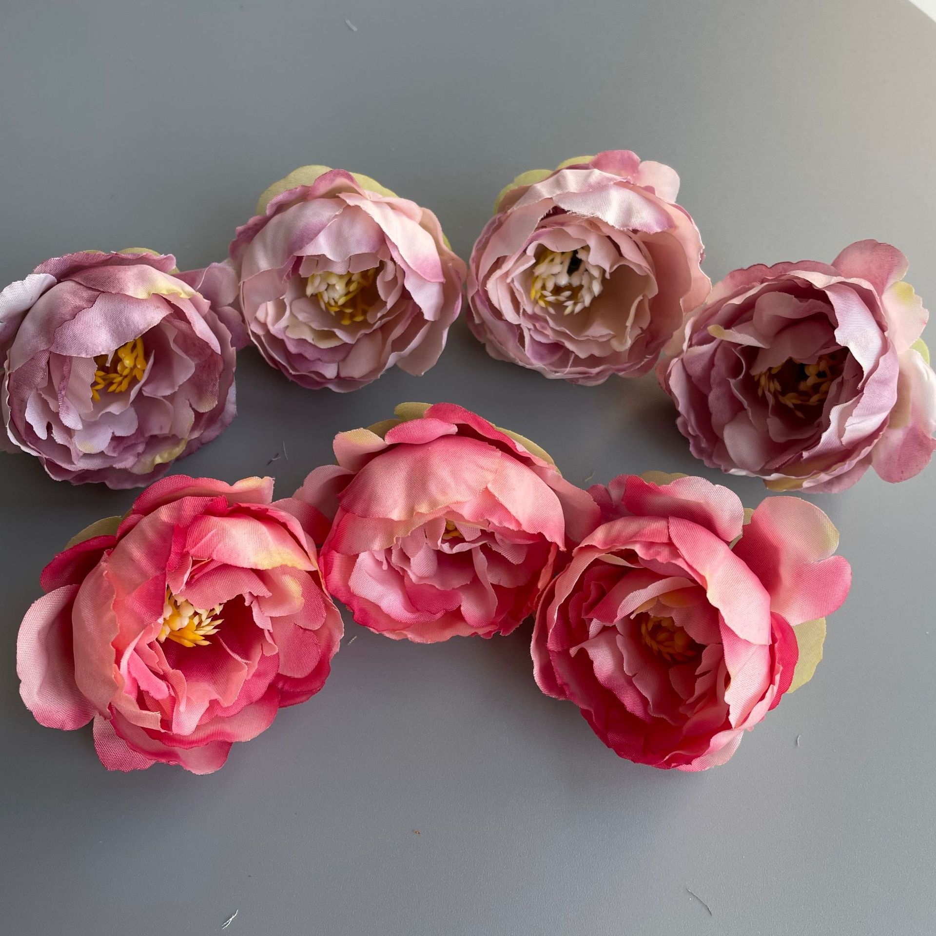 仿真花头diy材料包手工簪花发箍假玫瑰花头跨境绢布假花单朵批发详情15