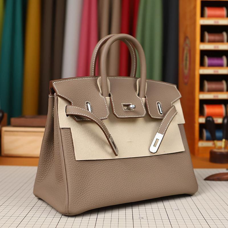 Togo Lychee Print Birkin Bag Handmade Beeswax Line Imported Tc Calfskin Premium Leather Women's Bag Bk Handbag Application Scenario