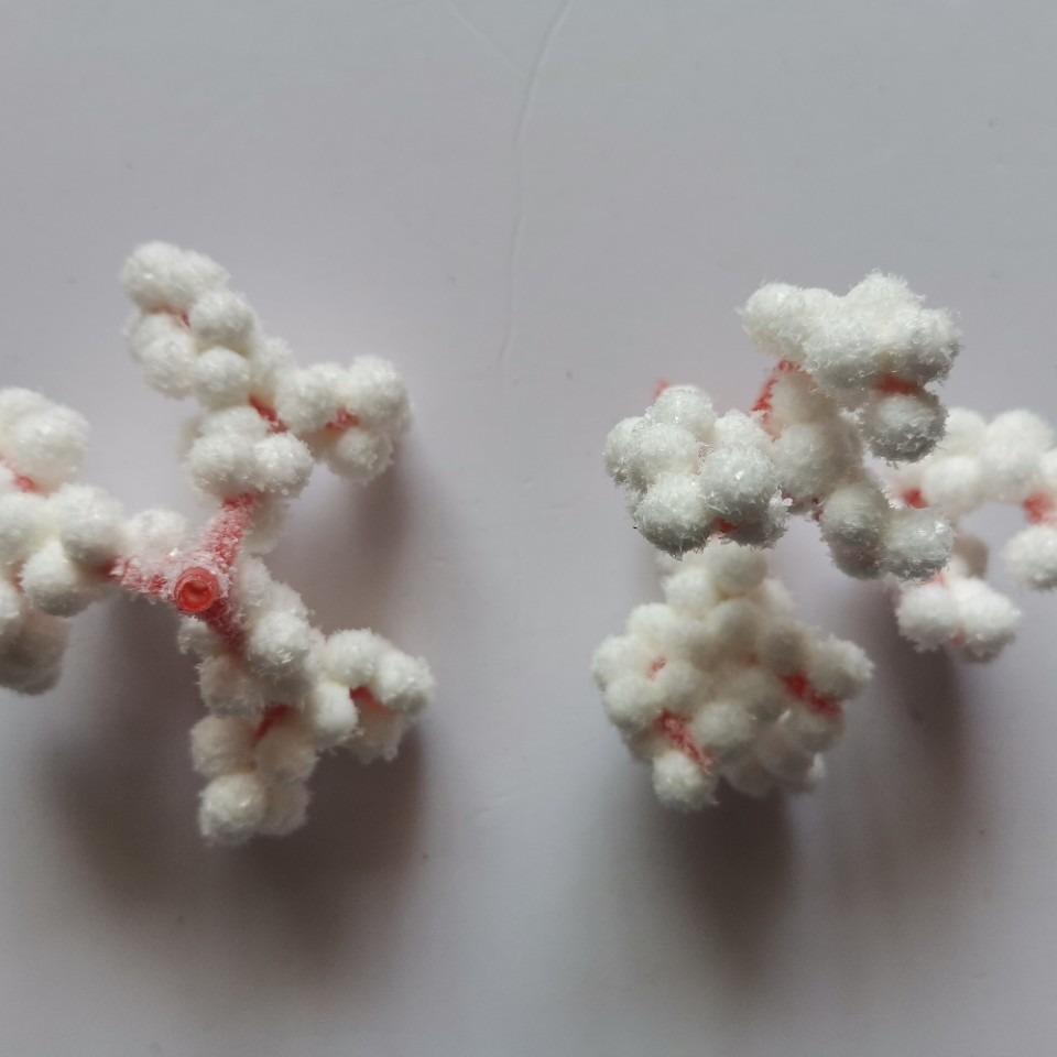 厂家供应圣诞红果枝三叉发泡粒节庆礼品装饰品仿真工艺品