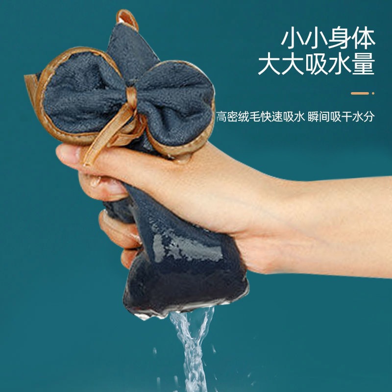 【 Chi Jia 】 Hand towels, small towels, square towels, hanging type, cute children's home absorbent toilet and kitchen handkerchiefs Specification image