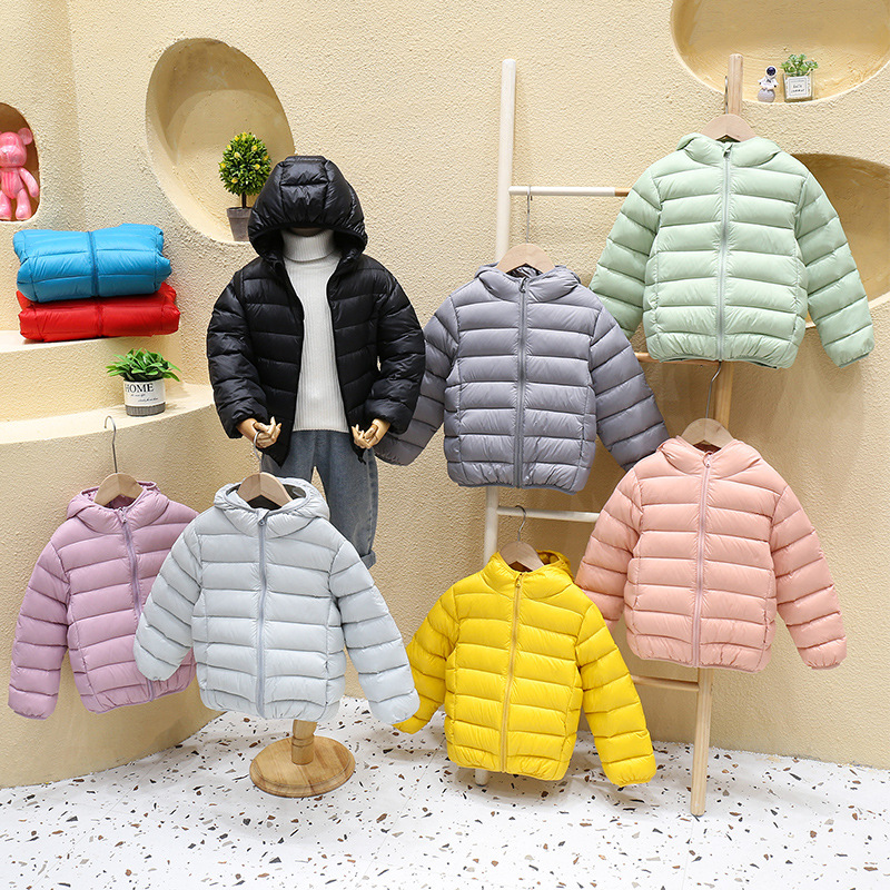 2022 Winter children's down jackets, new lightweight down jackets for boys, girls and babies, live-streaming supply of children's coats