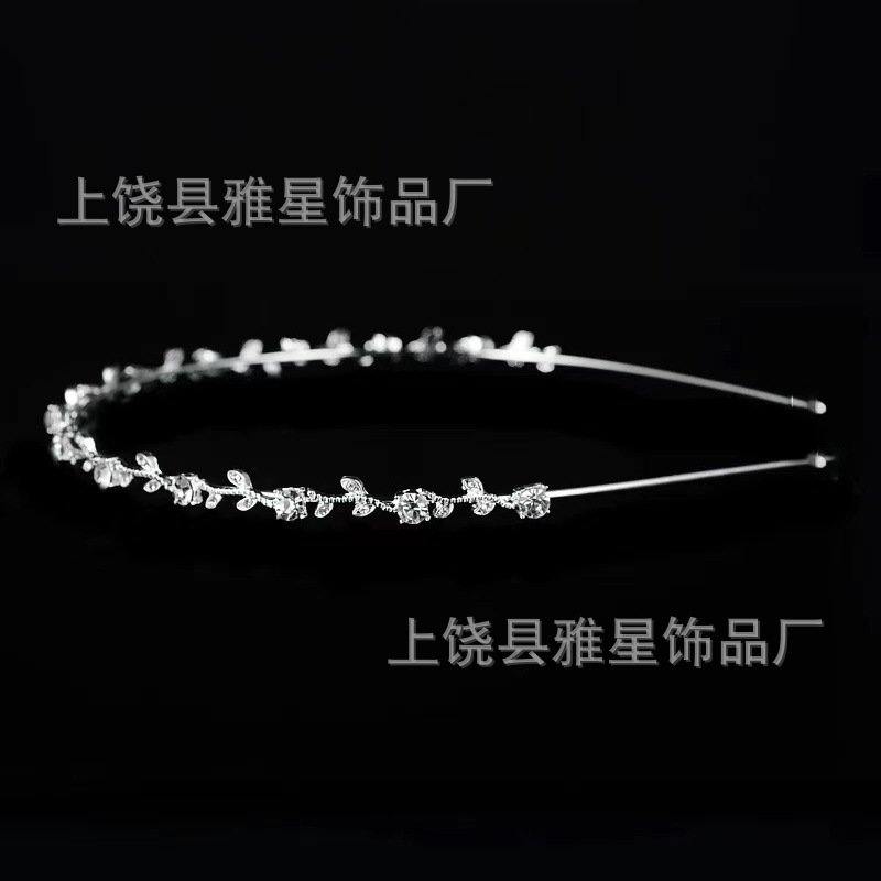 Cross-border best-selling Korean version popular birthday flower water diamond headband fashionable new accessory factory direct sales details Picture