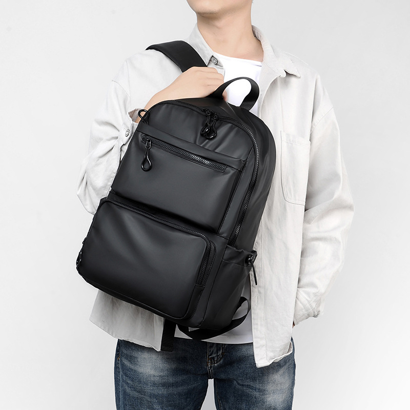 Men's casual backpack, business backpack, computer bag, Korean style, fashionable and trendy student schoolbag, travel backpack, cross-border details Picture