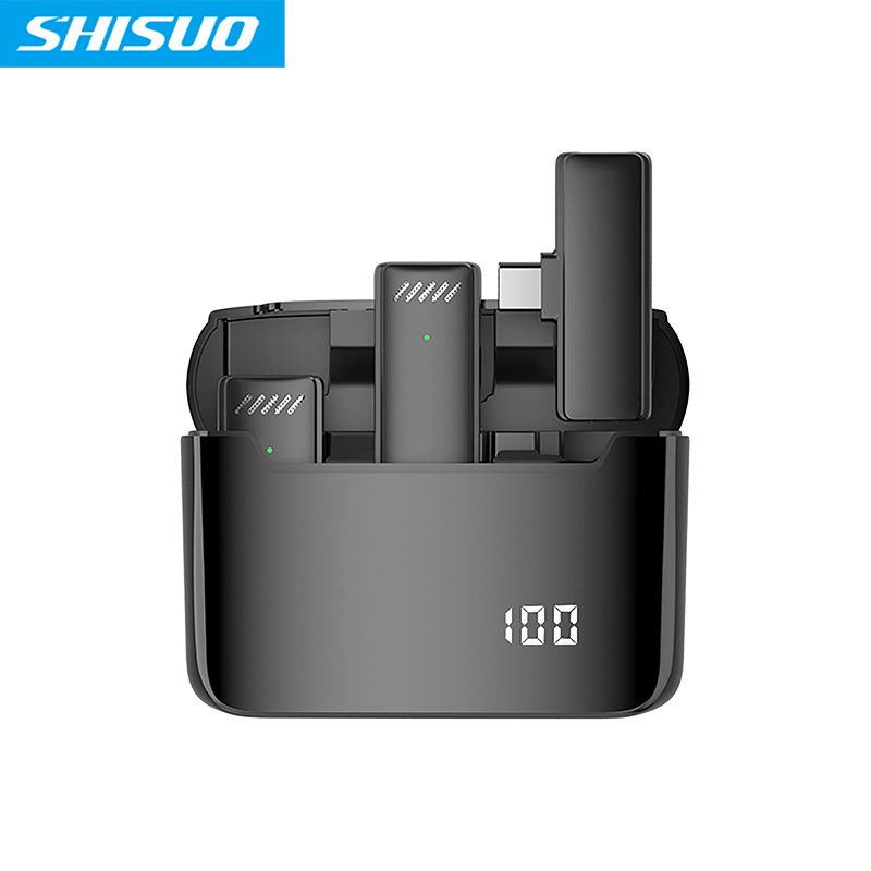 Schso's New Wireless Collar Microphone Radio Microphone Mobile Live Outdoor Recording Radio Microphone Noise Reduction Microphone Item Picture