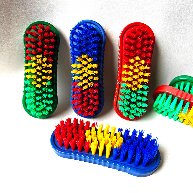 【3-6区】8038-3刷子 12/包 360/件8038-3刷子洗衣刷清洁刷子日用塑料刷方刷鞋刷子彩色鞋刷2元批发