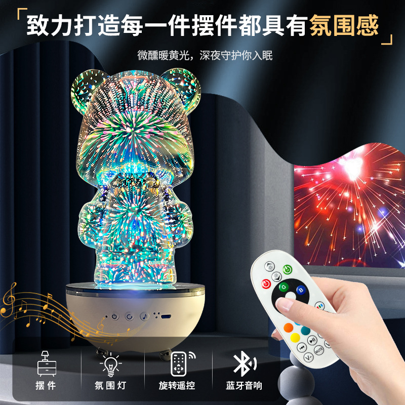 On that day, we distributed bear lanterns, seven-color glowing bear atmosphere lights, fireworks bear bedroom and living room table decorations, and small night lights Specification drawing