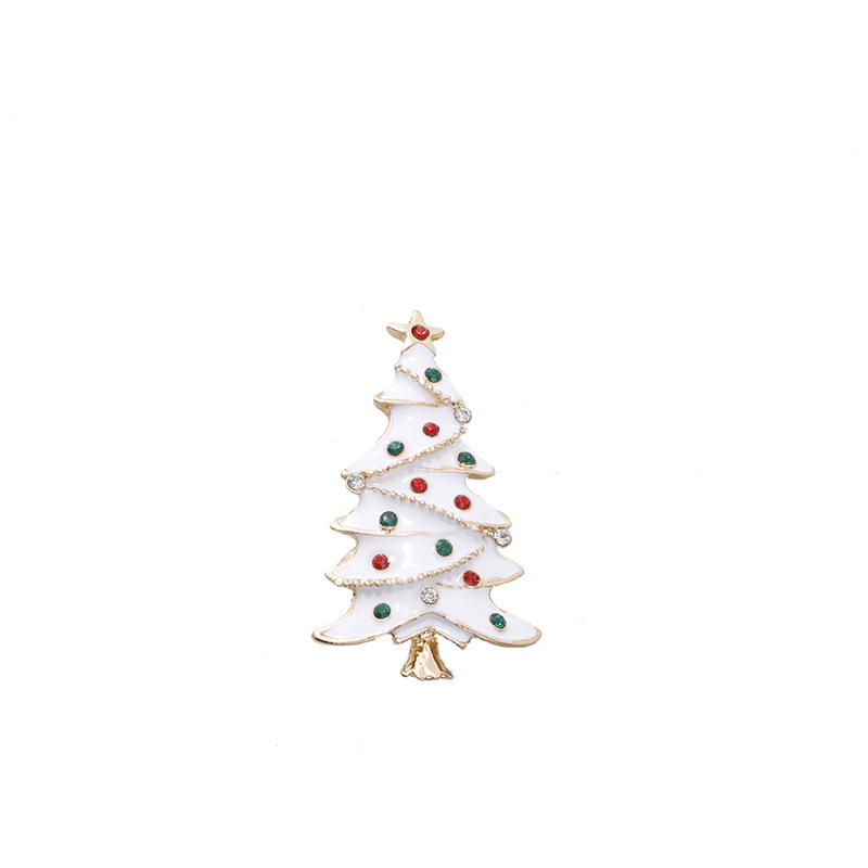 Christmas Brooch Ornament Tree Elk Corsage New Year Gift Cartoon Pin Cute Japanese And Korean Student Sweater Ornament Item Picture