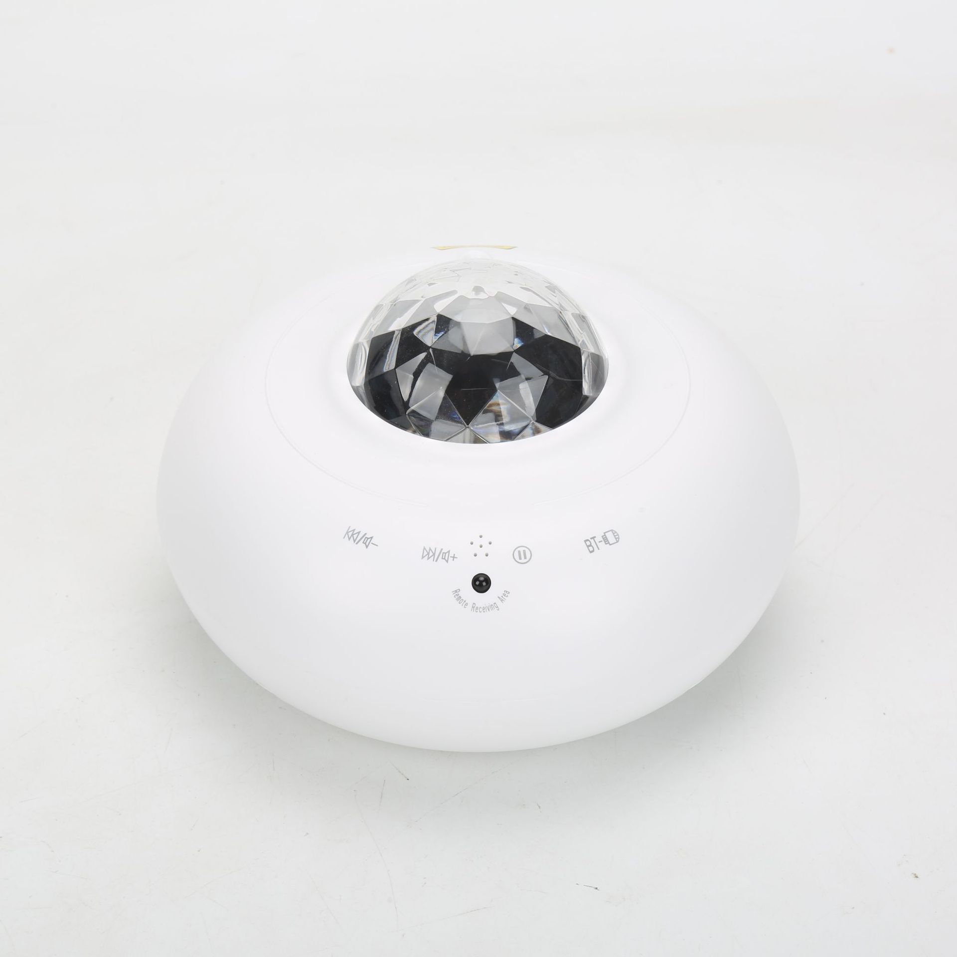 White space circle music starry sky light, laser projection light, Bluetooth speaker, ambient night light manufacturer custom LOGO full figure