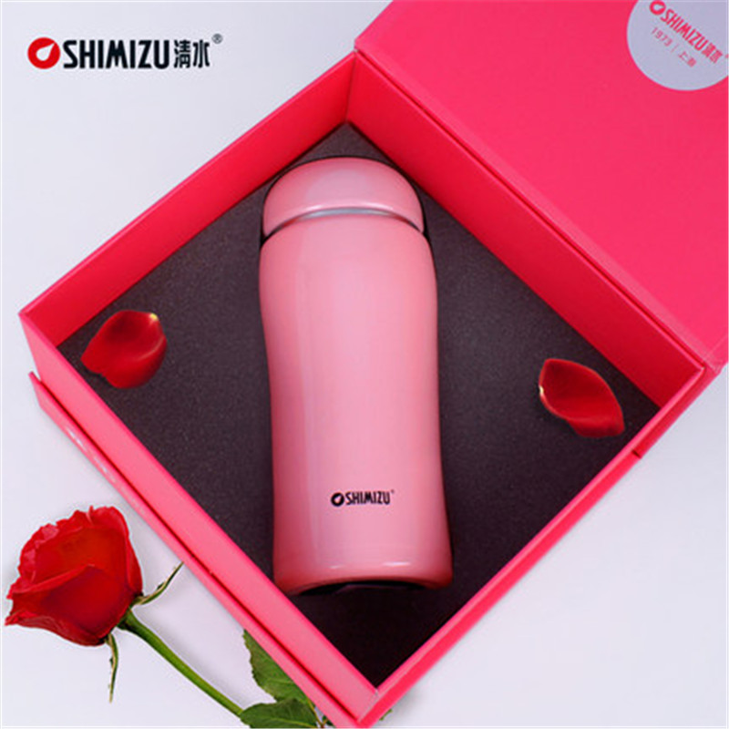 Shimizu Brand Gift Box Fashion Electrolytic Grinding 304 Stainless Steel Thermos Cup Gift Couple Water Cup Application Scenario