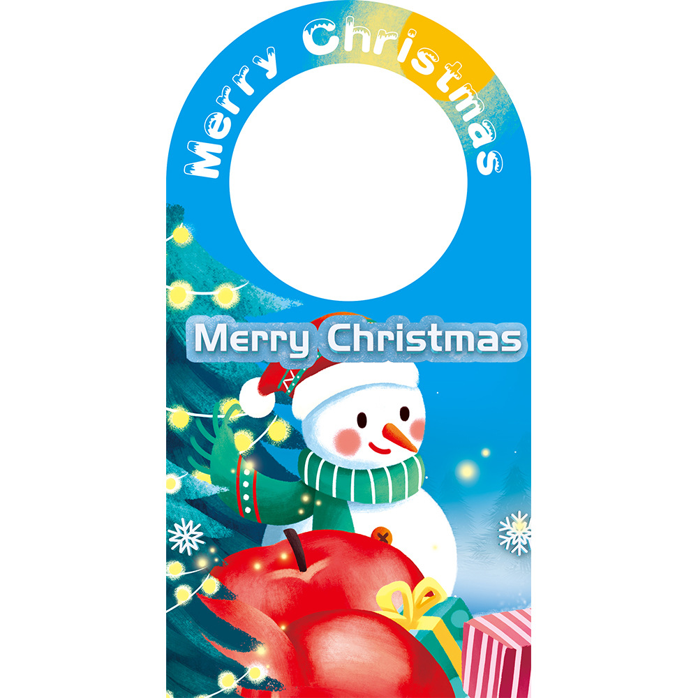 New Christmas decorations Cartoon Santa Claus snowman Elk door handle hanging home decoration door hanging Item Picture