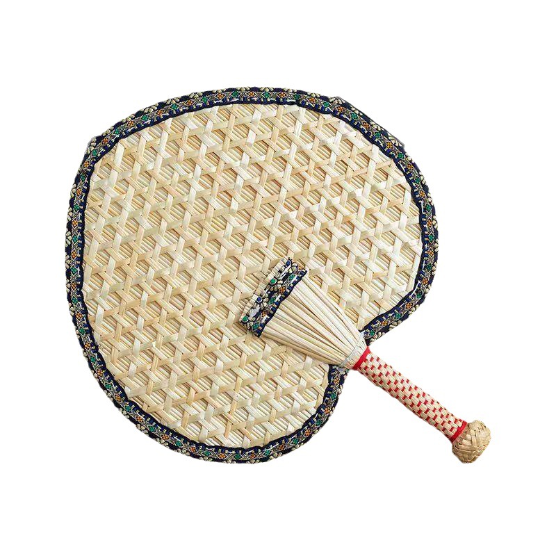Straw Fan Summer Dandelion Fan Hand-Woven Summer Hand-Woven Old Baby Small Plantain Fan Home Hand-Woven Item Picture
