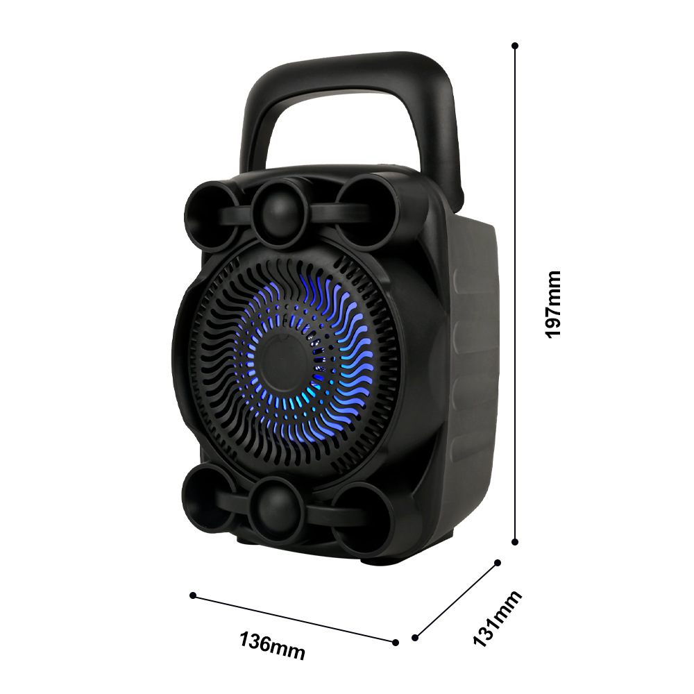 SING-E ZQS1497 new Bluetooth speaker, wireless portable with color-changing lights, outdoor square dance and karaoke speaker Item Picture