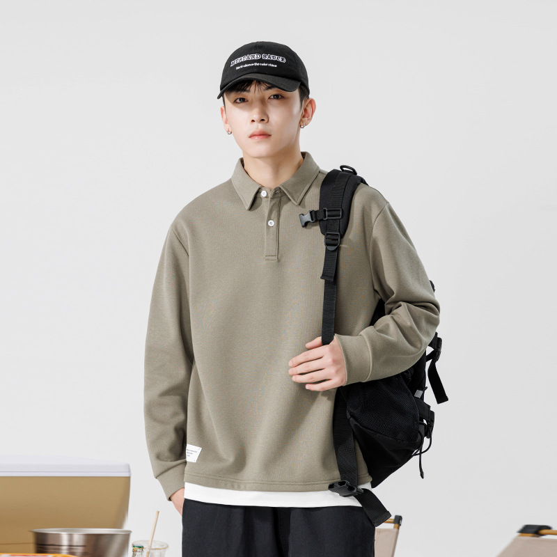 高级定制polo衫/定制灰色polo衫/印刷定制Polo衫/中年装男修身韩版/polo衫纯棉细节图