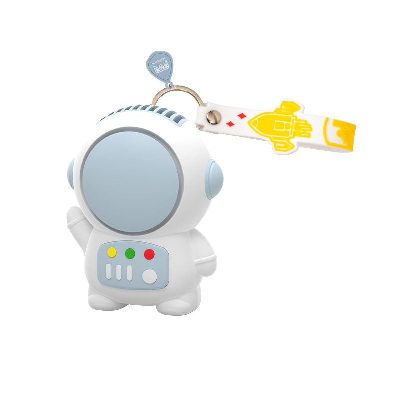 迷你卡通太空人宇航员无叶钥匙扣小风扇usb充电 宣传礼品logo定制详情图5