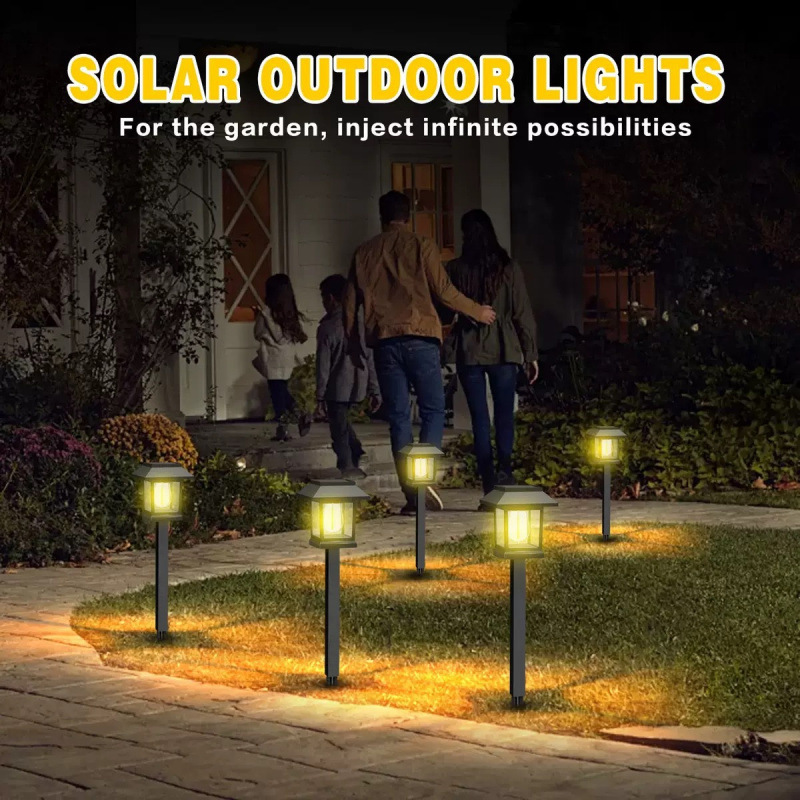 New cross-border solar ground plug sensor tungsten filament lamp, outdoor courtyard garden ground plug lamp, street lamp and solar wall lamp details Picture
