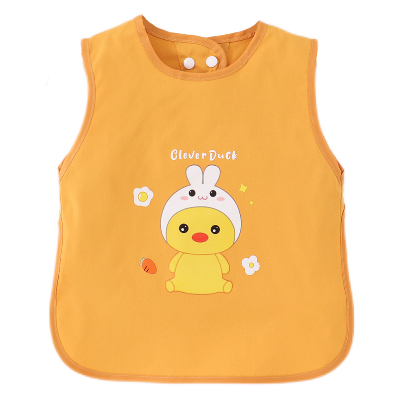 Summer children's coveralls, baby feeding bibs, waterproof and dirt-proof, sleeveless baby feeding bibs for men and women, and reversible dressing for kindergartens Item Picture