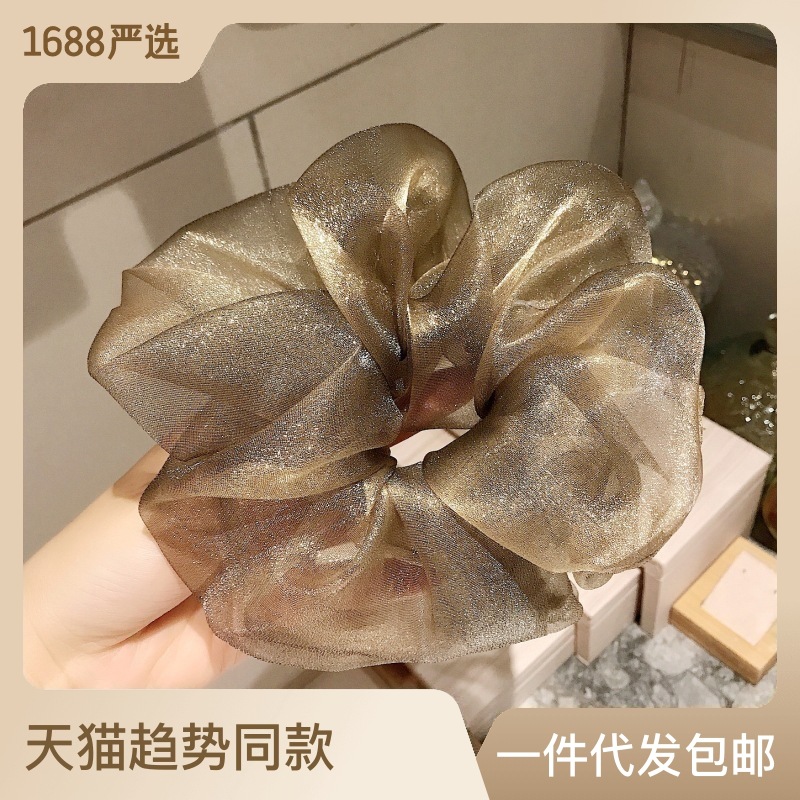 大肠发圈 大号网纱头绳欧根纱发绳韩国肠圈皮筋发饰 头饰发圈韩版