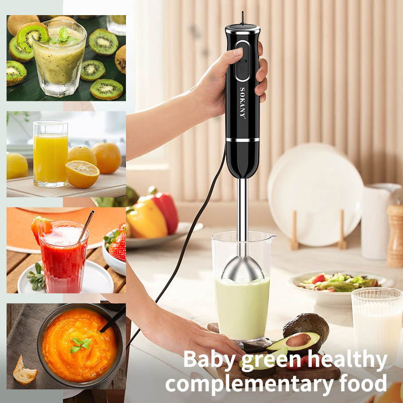 Cross-border SOKANY1722 cooking stick, household electric small stirring stick, egg beating and juicing handheld food processor details Picture