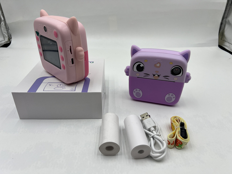 新款迷你卡通拍立得相机高清儿童数码摄像便携打印拍照设备详情11