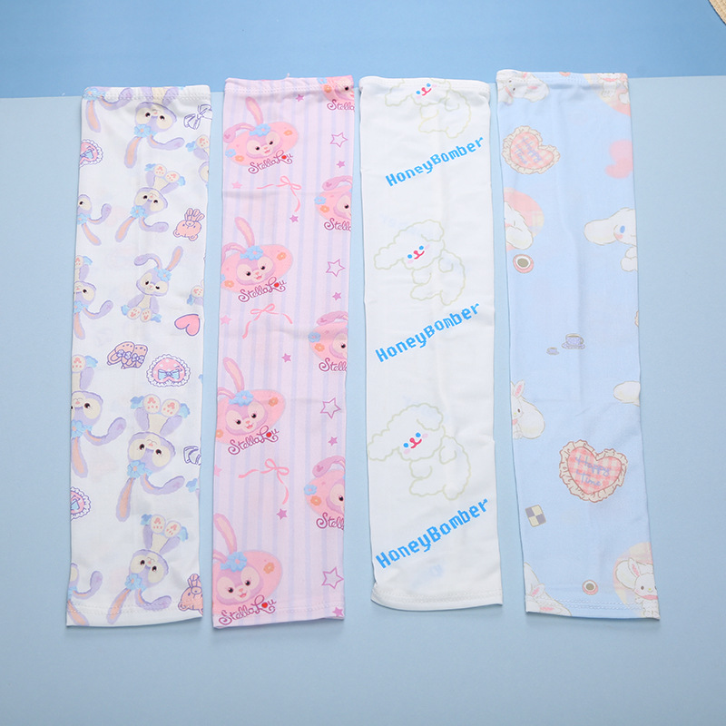Stardew ins Hyuna Artistic Cartoon cute Sun Protection Women's sleeves, arm guards, ice silk sleeves and UV-resistant gloves