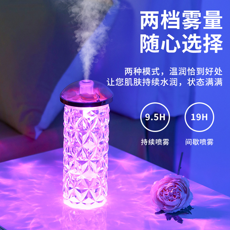 New Diamond Humidifier usb Atmosphere Light Mute bedroom Cute Desktop Air Mini home humidifier Application Scenario