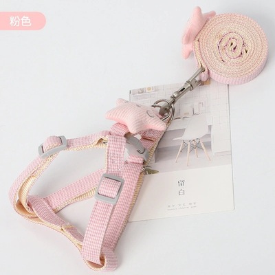 Dog Leash Dog Pet Leash Thousand Bird Grid Starfish Cat Chest Strap Dog Leash Dog Leash Pet Supplies Application Scenario