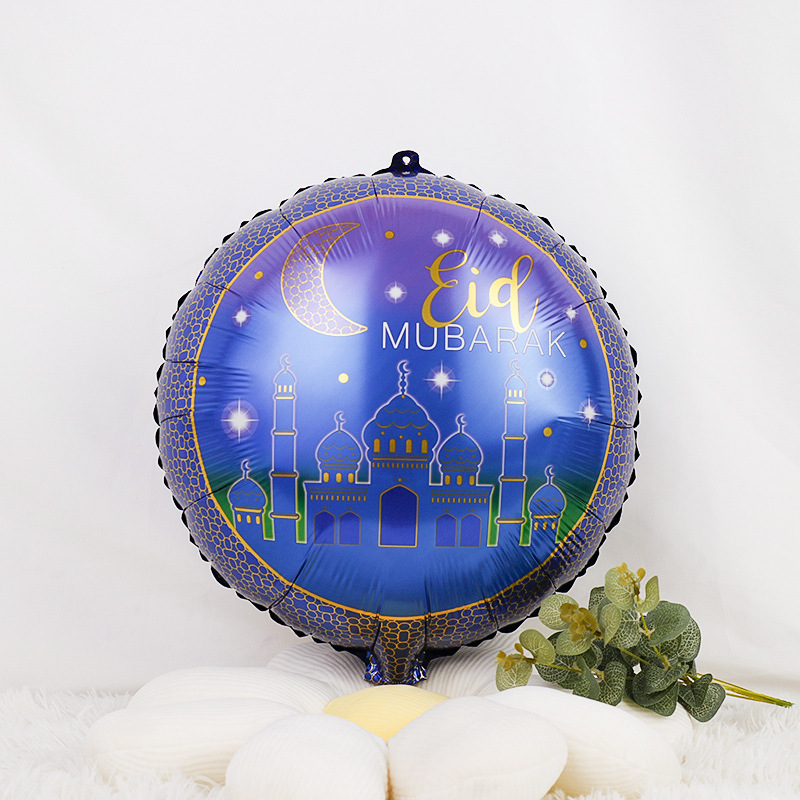 跨境斋节星星月亮羊城堡吊灯铝膜气球主题节日派对装饰布置用品详情图4