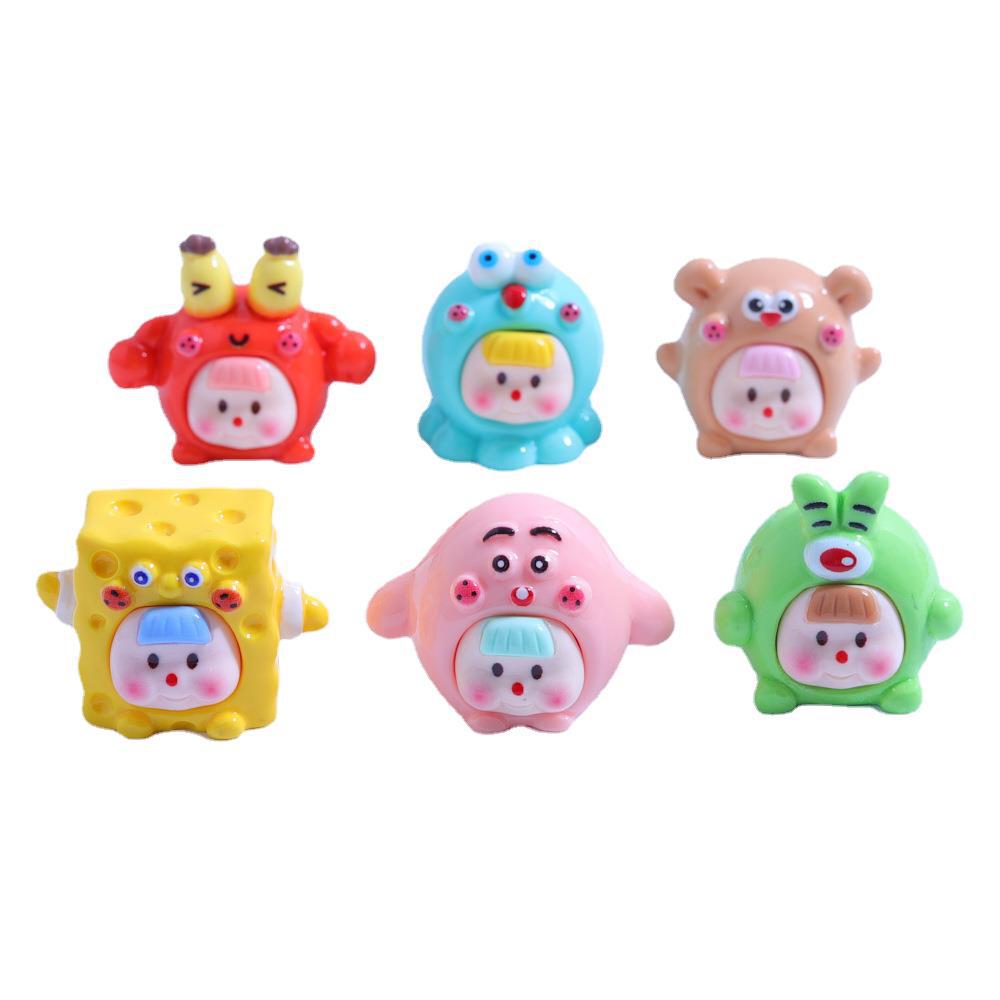 立体海洋妹d/diy饰品/树脂配件白底实物图