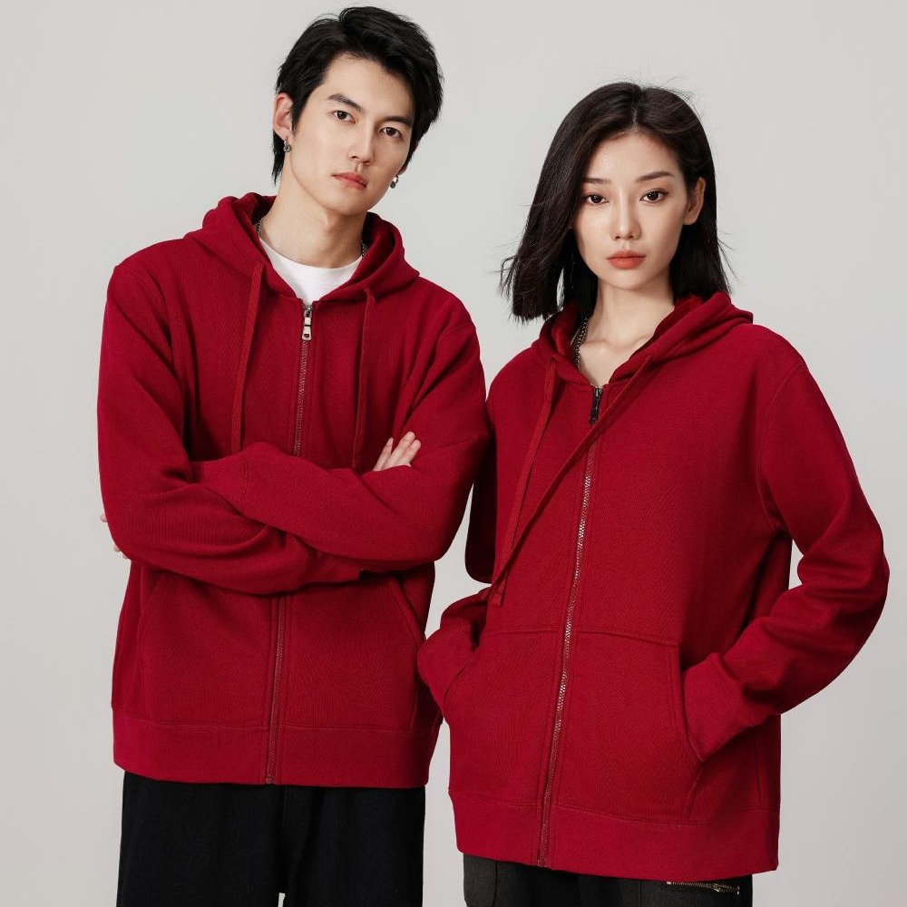 超柔银狐绒拉链卫衣重磅加绒加厚卫衣男款潮男宽松保暖开衫外套