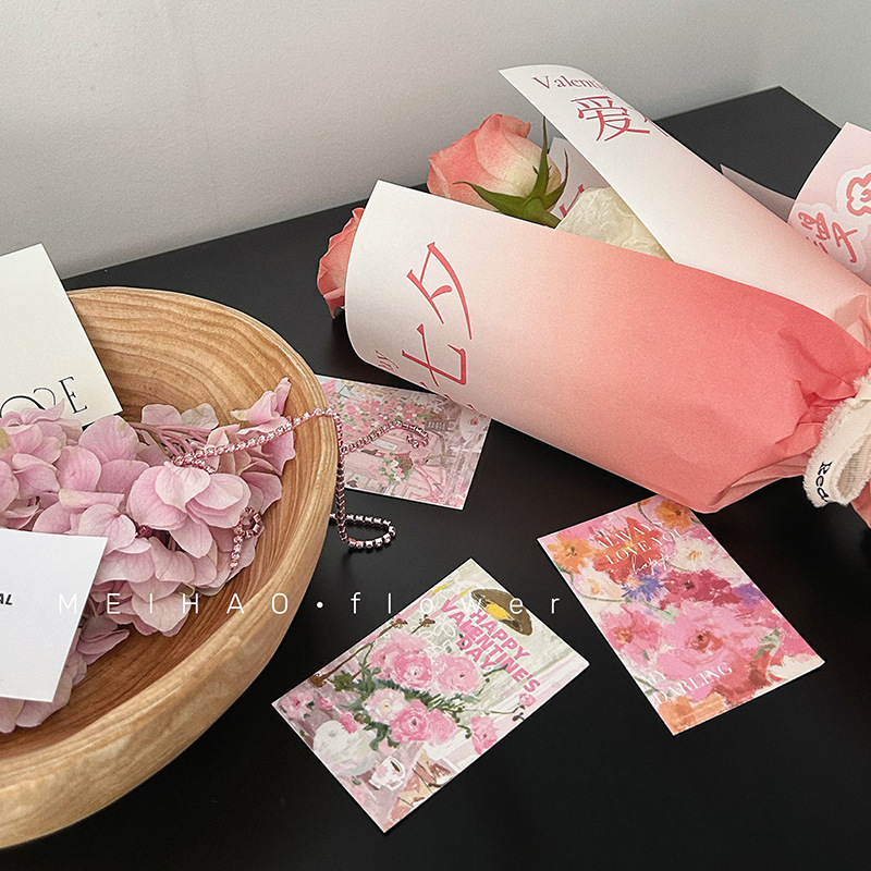 鲜花包装实物图