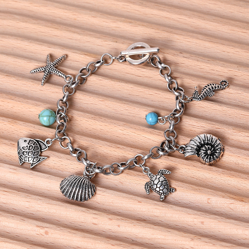 Ocean Series starfish and seahorse bracelet accessories, pendant bracelets, DIY handcrafted ornaments, versatile factory wholesale details Picture