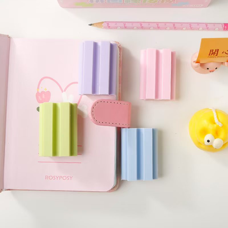 工厂直销批发创意四色拼装橡皮擦干净不留痕迹彩色实用学习文具