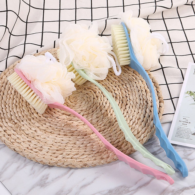 Double-sided long-handled soft-bristled bath brush, scrubbing and bathing brush, long-handled bath brush, back scrubbing magic tool, very useful and amazing Application Scenario
